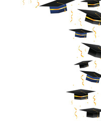 Graduation vector background, celebration illustration