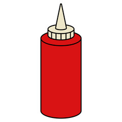 illustration of a bottle of ketchup
