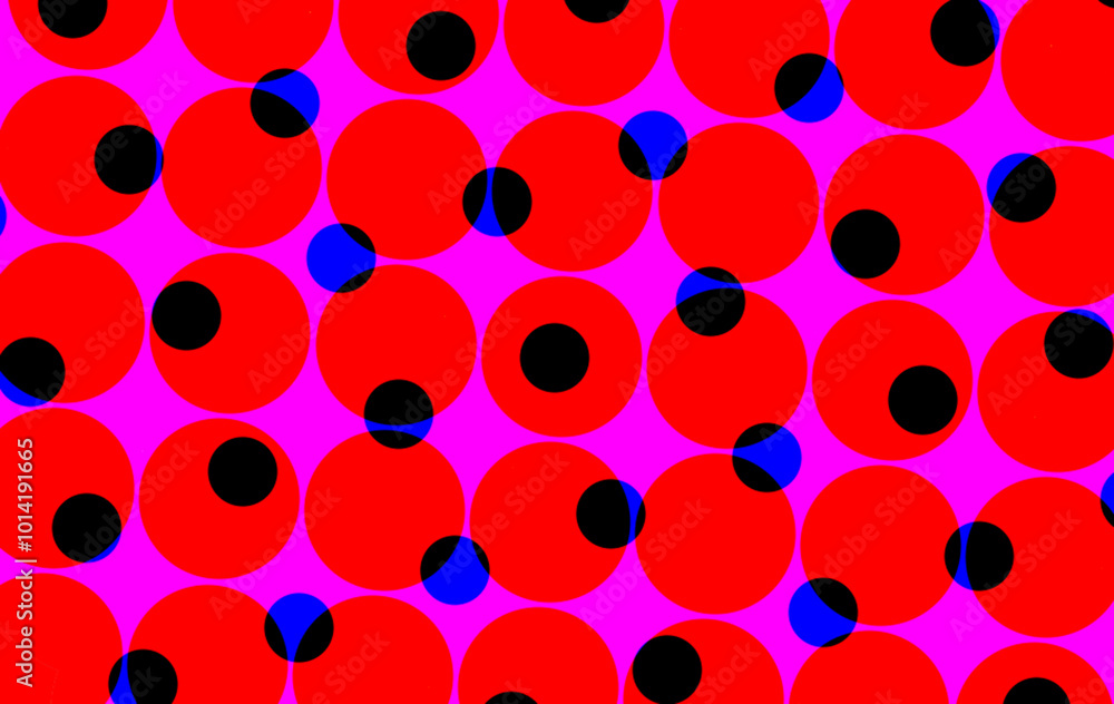 Poster urban colorful beautiful retro fun random halftone raster circle dots. creating a vibrant retro pop 