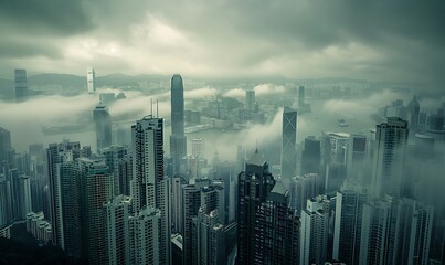 Hong Kong skyline at night