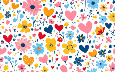 Retro style floral texture art background