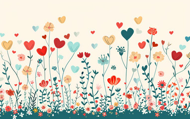 Retro style floral texture art background