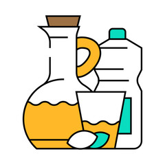 olive oil line icon vector. olive oil sign. isolated symbol illustration