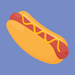 Hotdog icon vector. American Hot Dog illustration fast food. hotdog illustration vector