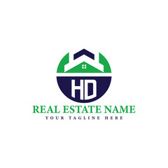 Real Estate Company Logo with House Icon
