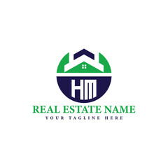 Real Estate Company Logo with House Icon