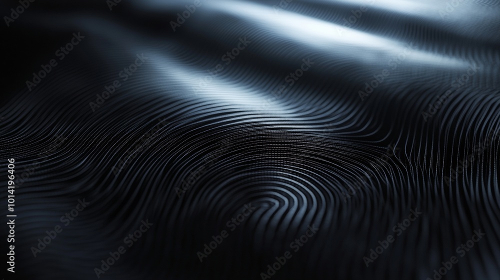 Aufkleber Abstract dark waves with light pattern in motion
