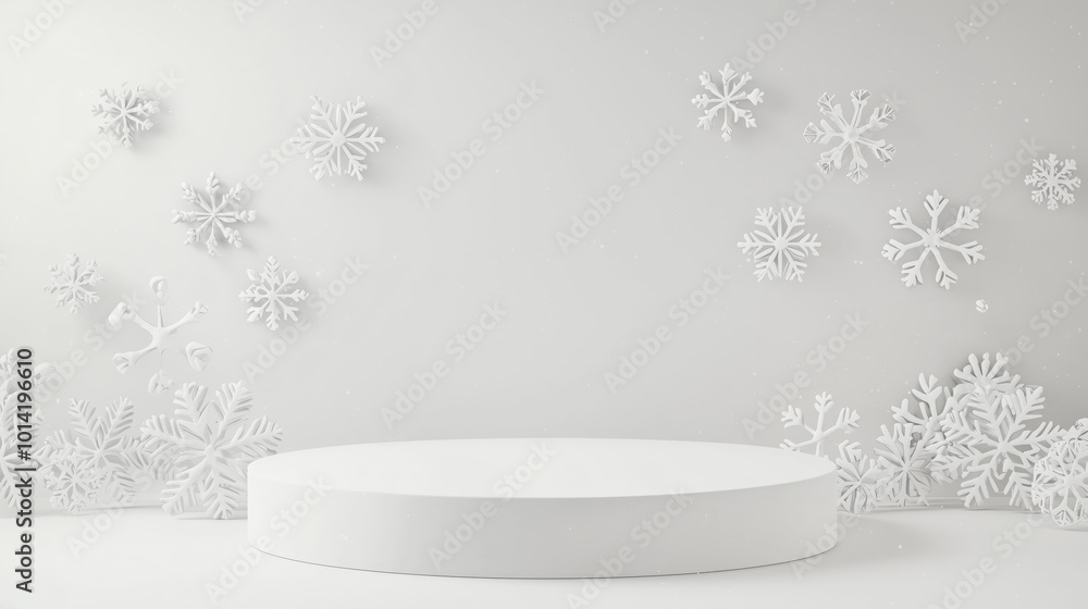 Poster elegant 3d podium with ample empty space