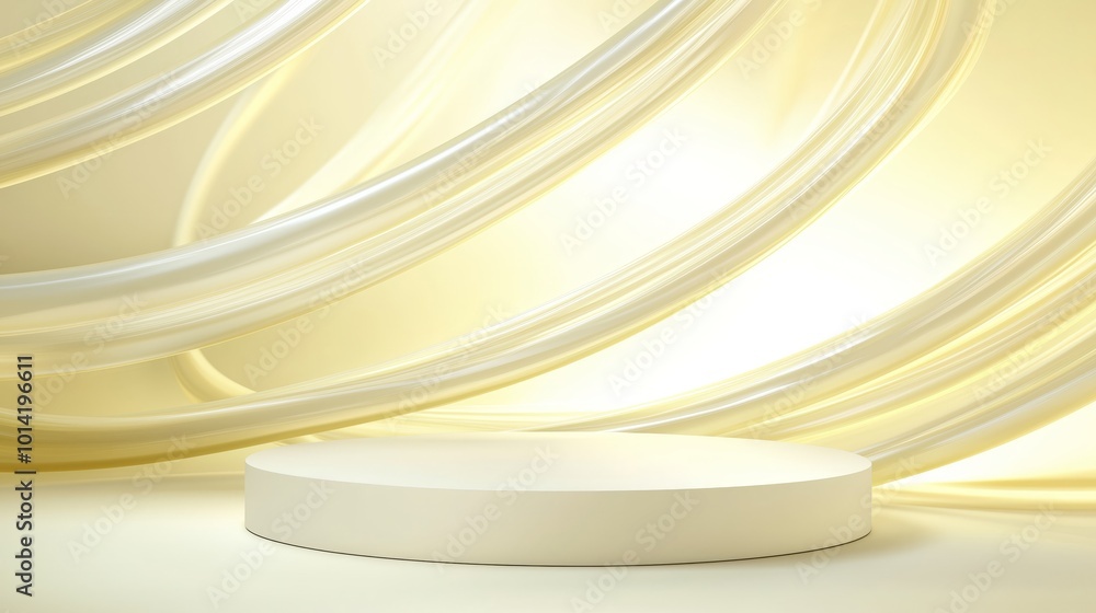 Poster elegant 3d podium with ample space for display
