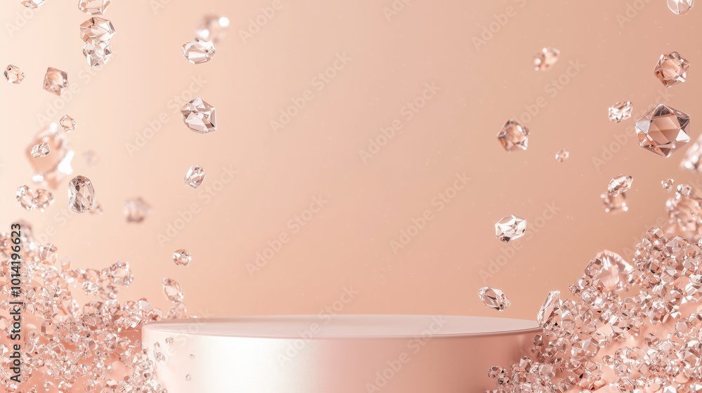 Poster Elegant 3D Podium with Empty Space for Display