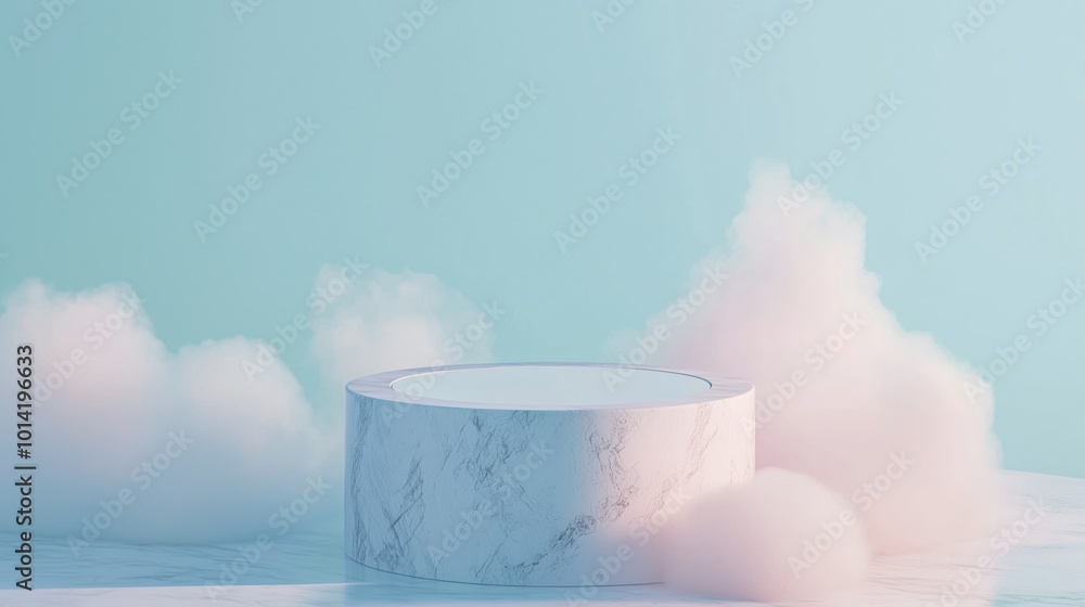 Poster elegant 3d podium with empty space above