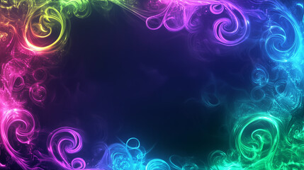 Colorful Glowing Swirls with Soft Flowing Patterns