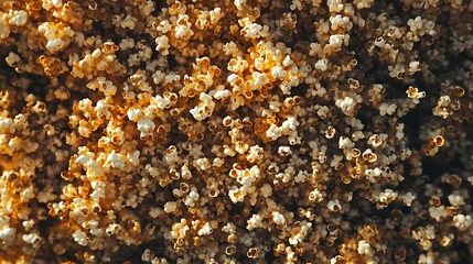 Popcorn Texture Background   Close Up  Golden Yellow