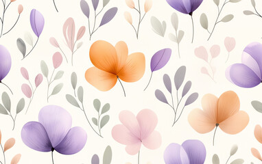 Retro style floral texture art background