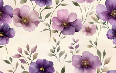 Obraz premium Retro style floral texture art background