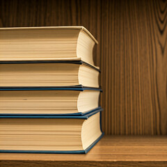 pile of books. stack of old books. books in library. books on the shelf. close up of books with cover.