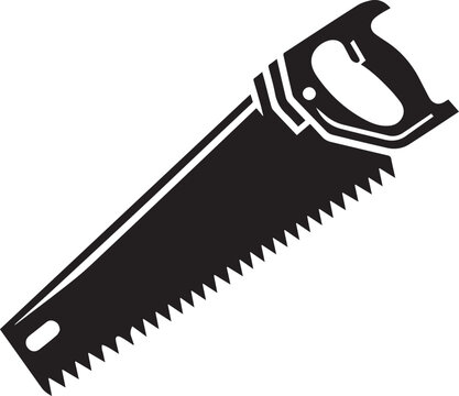 recommend clip art: Logo Hand Saw silhouette vector black and white