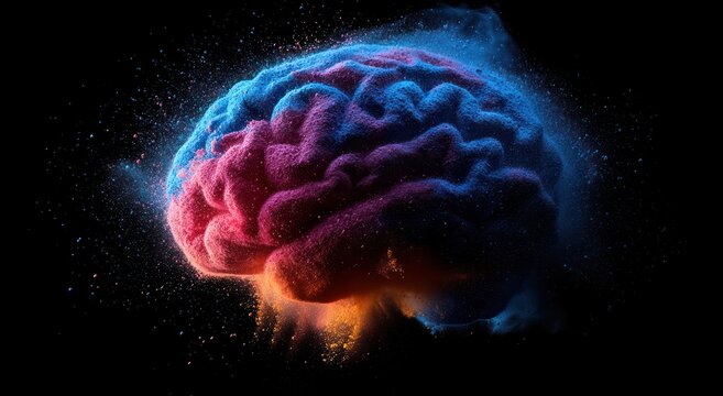 Brain Exploding with Color