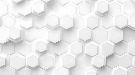 Naklejka premium Abstract white hexagon pattern background.