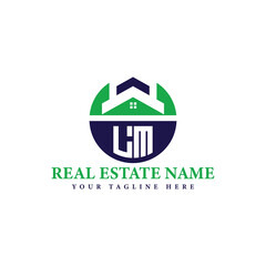 Real Estate Company Logo with House Icon