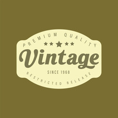 Vintage Logo Design, Vintage stylist shape logo design, vintage logo design, vintage brand logo design, 5 star vintage logo