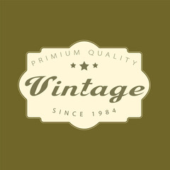 Vintage stylist shape logo design, vintage logo design, vintage brand logo design