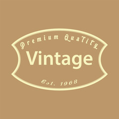 Vintage Retro Logo Design, Vintage Stock outline shape logo design, Vector vintage logo Design