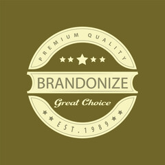 Inspiration vintage retro logo design, vintage logo with stylist circle shape, 5 star vintage logo design, brand vintage logo design