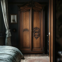 wooden door in a house