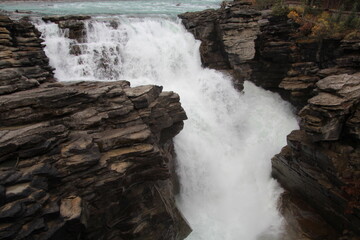 October On The Athabasca Falls, Jasper National Park, Alberta