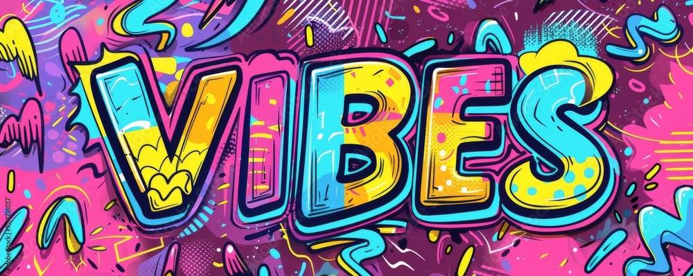 Poster fun pop art background with 