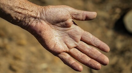Fototapeta premium Close Up of an Elderly Hand with Wrinkles