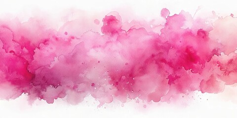 Fototapeta premium Abstract Watercolor Background with Pink and White Hues, Perfect for Digital Design and Artistic Expression