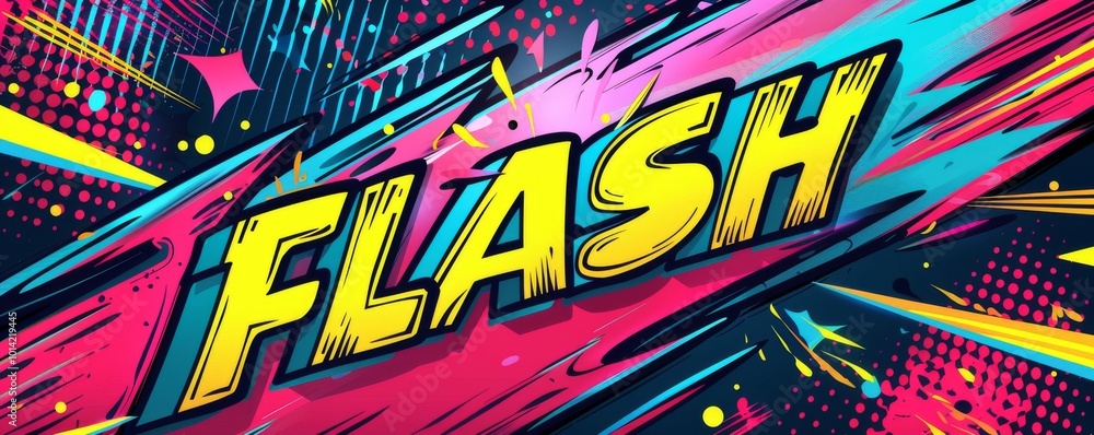 Poster dynamic pop art background with 