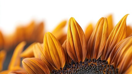 Seeds of sunflower isolated on white background, close-up