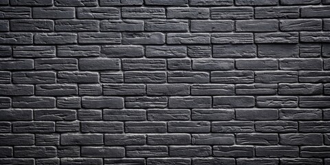 Obraz premium A Textured Black Brick Wall Background, Perfect For Adding An Edgy Touch to Any Design Project