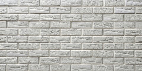 Fototapeta premium White Brick Wall with Irregular Texture, Perfect for Design and Architectural Applications