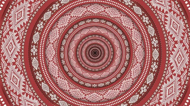 Indonesian ethnic sumba pattern decorative looping animation