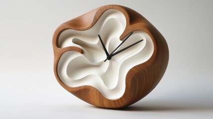 Simple and elegant clock design with missing numbers, suggesting a time-related puzzle or enigma.