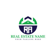 Fototapeta premium Green and Blue Real Estate Branding Logo