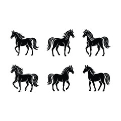 Fototapeta premium Horse on white background, Instant Digital Download. Illustration for prints on t-shirt and bags, posters 