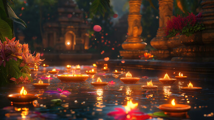 Obraz premium Celebrating Diwali The Joyous Indian Festival of Lights