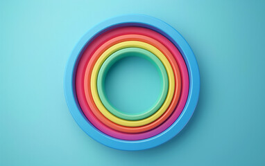 3D effect of rainbow modeling business background