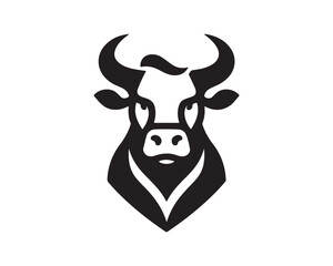 Cow logo vector. Colorful cow head logo. Animal farm. Cow icon. Dairy product symbol vector illustration.