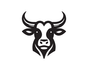 Cow logo vector. Colorful cow head logo. Animal farm. Cow icon. Dairy product symbol vector illustration.