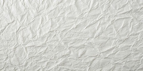 Obraz premium A Close-up of White Wrinkled Paper Texture with Delicate Creases and Subtle Variations in Light