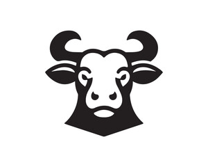 Cow logo vector. Colorful cow head logo. Animal farm. Cow icon. Dairy product symbol vector illustration.