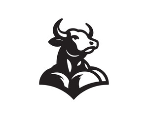 Cow logo vector. Colorful cow head logo. Animal farm. Cow icon. Dairy product symbol vector illustration.