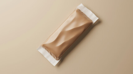 Fototapeta premium A 3D mockup of a slim, rectangular chocolate bar packaging with a matte finish.