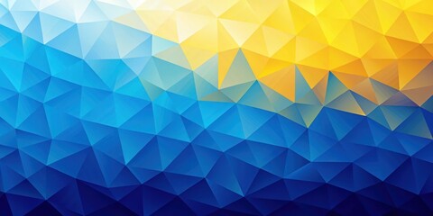 Obraz premium Abstract Geometric Background With Gradient Transition From Blue To Yellow